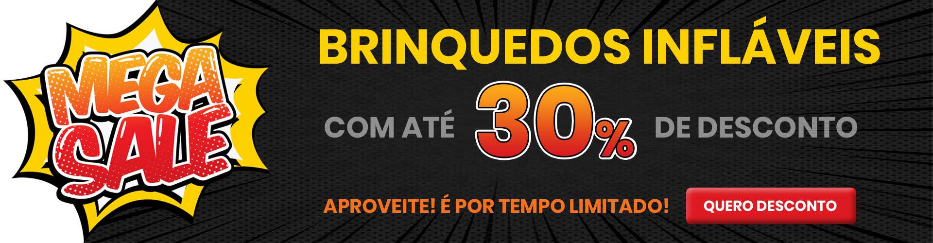 Mega sale - Brinquedos com até 30% de desconto